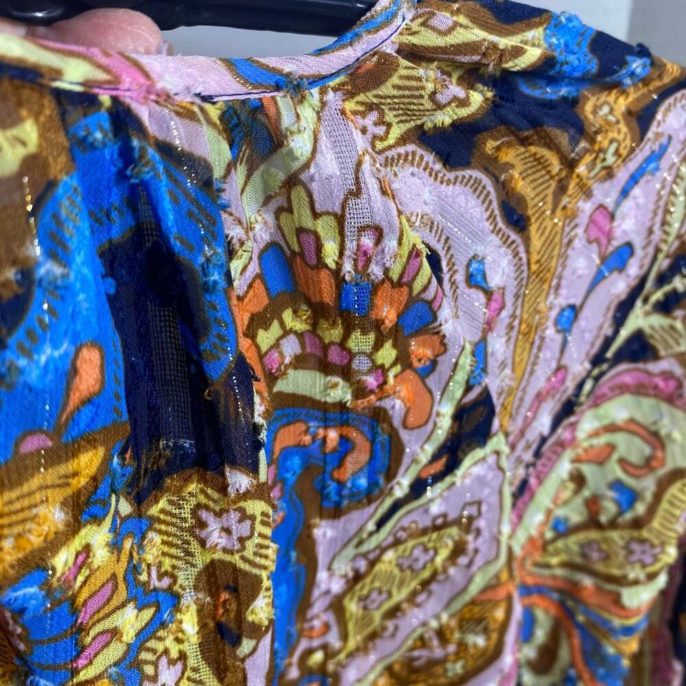 Sanctuary Blouse Women's Size XS Tapestry‎ Relaxed Boho Flowy Peasant Top NWT - Picture 5 of 6